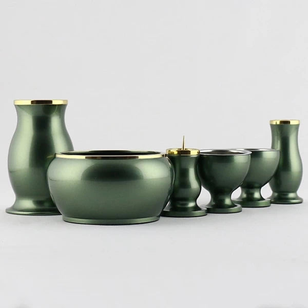 モダン仏具セット アルミムク グリーン | 仏具の通販 | インテリア仏壇