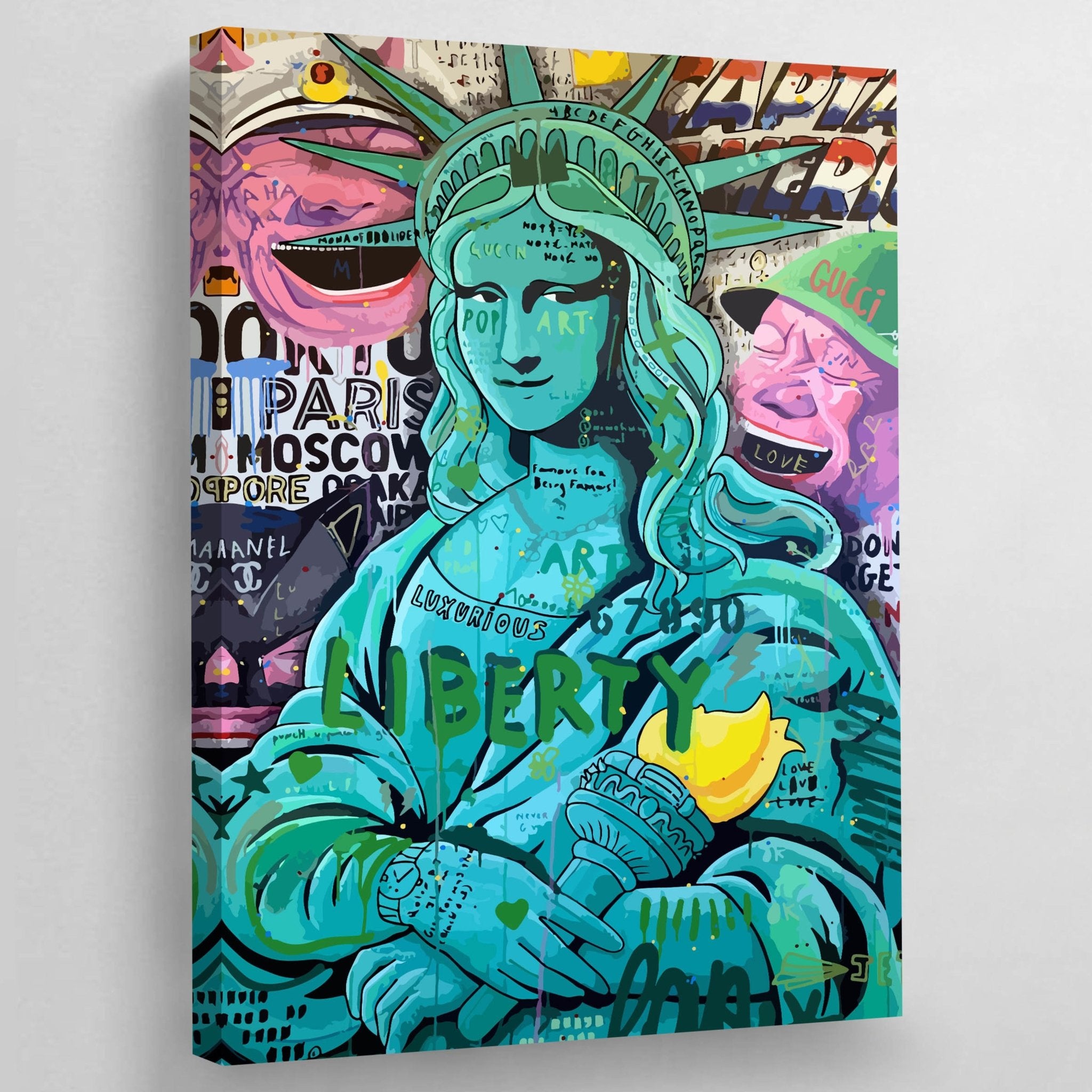 Statue Of Liberty Graffiti Wall Art | Luxury Art Canvas