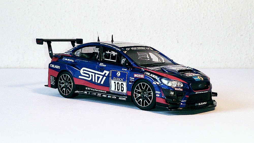 1/43 Ebbro Subaru WRX STI 24h Nurburgring 2016 SP3T class winner