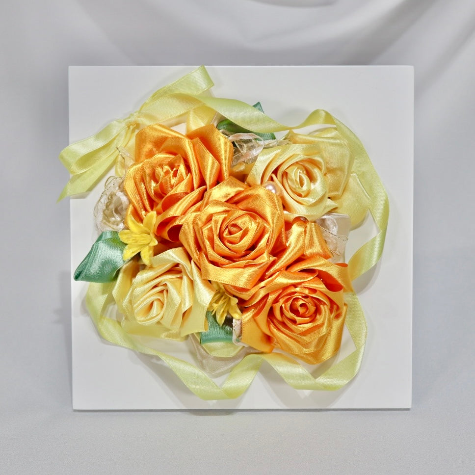 リボンフラワー フレーム／スクエア5輪 ※カラー選択可能 – papirio