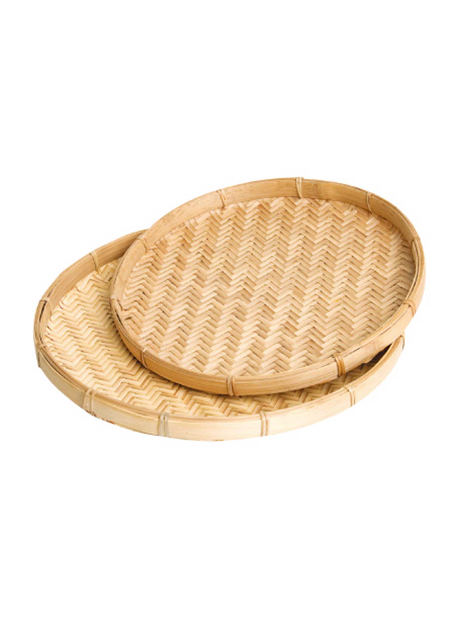 フラット形・竹ザル（2個セット）