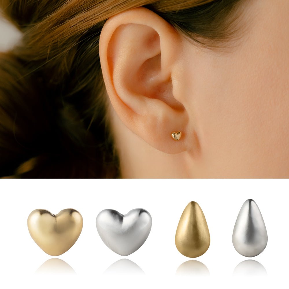 K18/Pt Heart or Drop – PICOLLET