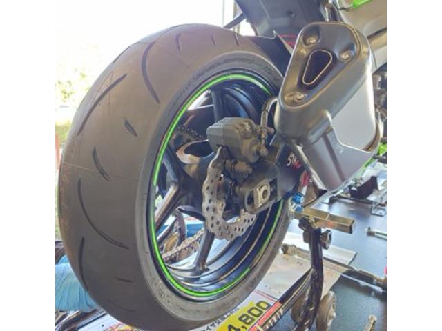 ZX-6R 前後タイヤ交換（ライコランド フォレオ広島東店の作業実績 2024