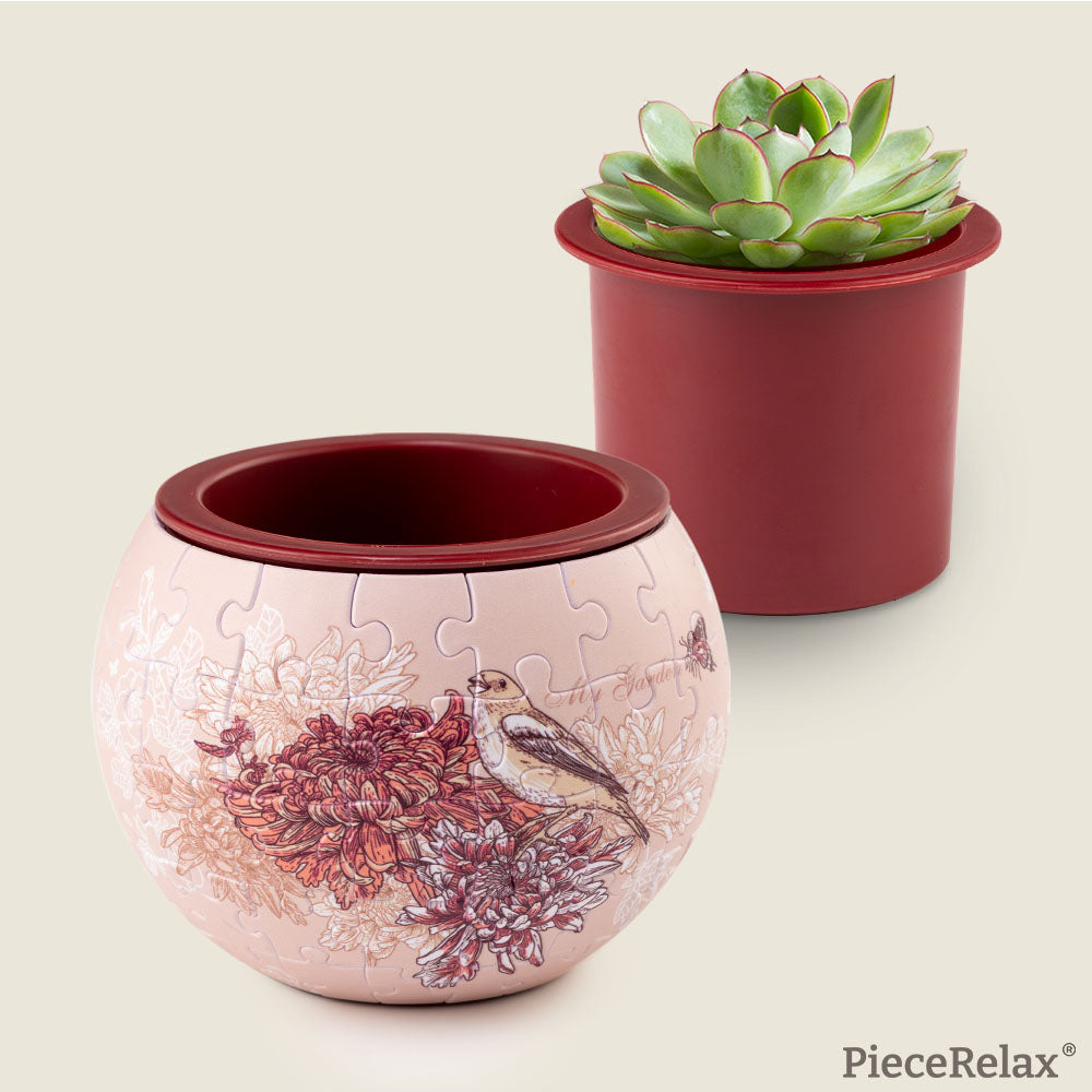 PieceRelax - K1100 - Puzzle Planter - Singing Birds and Flowers
