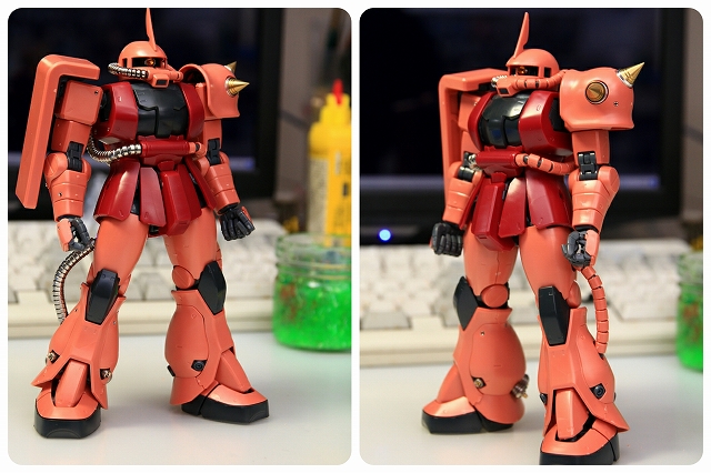 MG シャア専用ザク Ver.2.0 メタルパーツ使用例 T23【ぷらもっち】