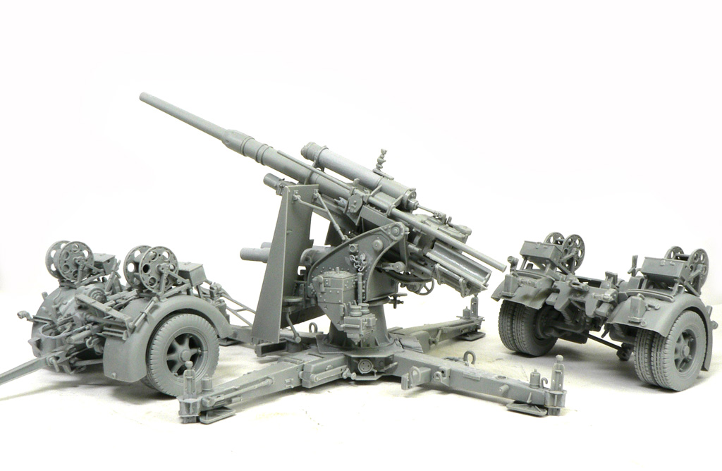 プラモ日記 » 8.8cm対空砲Flak36 その5 組立て完了、サフ塗り