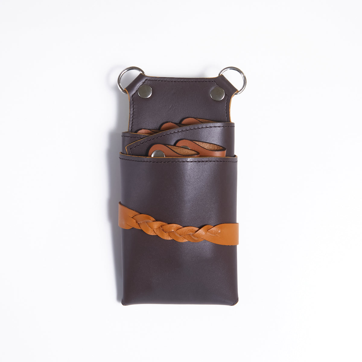シザーケース NEW TW-16 チョコブラウン 本革 5丁 – POCKE