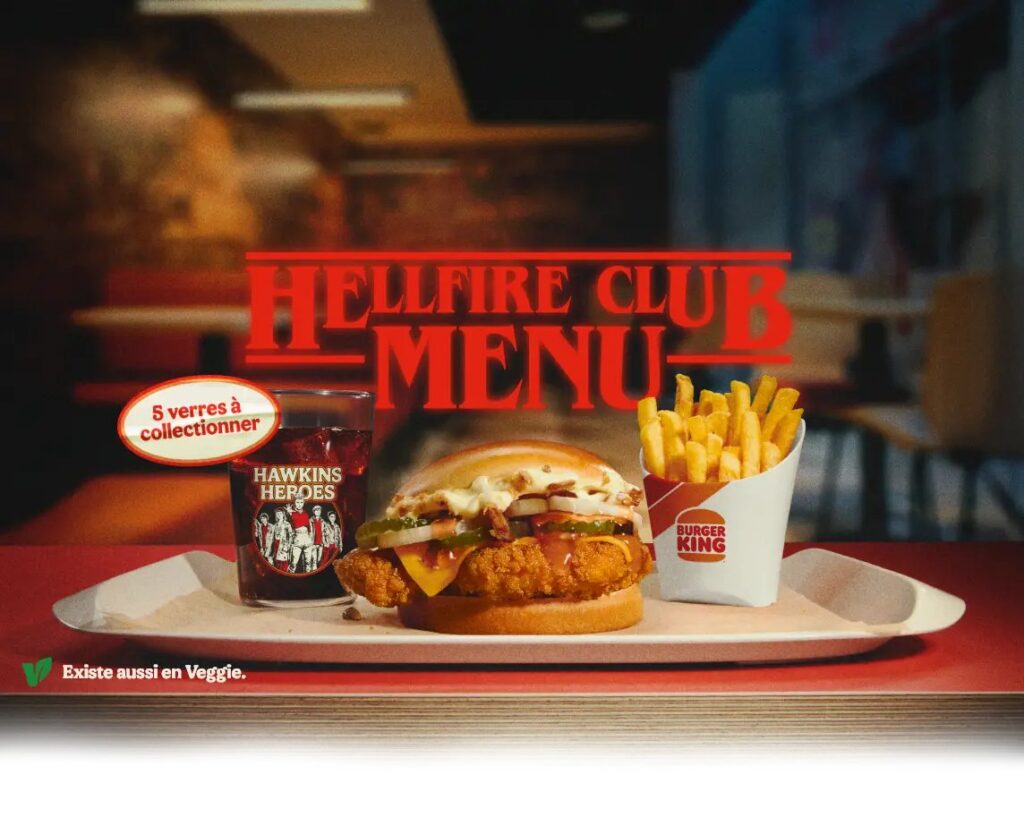 バーガーキング×ストレンジャー・シングス：スマホをひっくり返すと