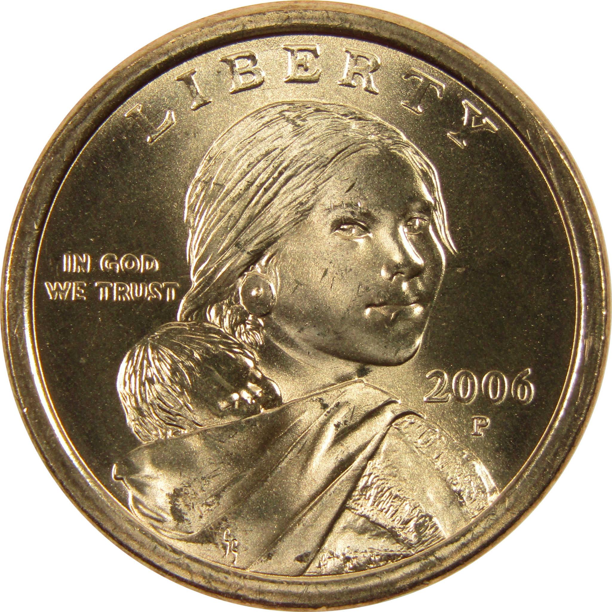 2006 P Sacagawea Native American Dollar BU Uncirculated $1 Coin