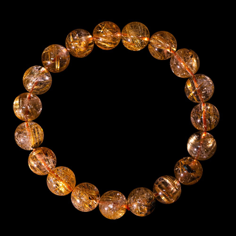 11.0mm太陽ルチル(ヘマタイト/ルチル)】ルチルクォーツ 11.0mm玉