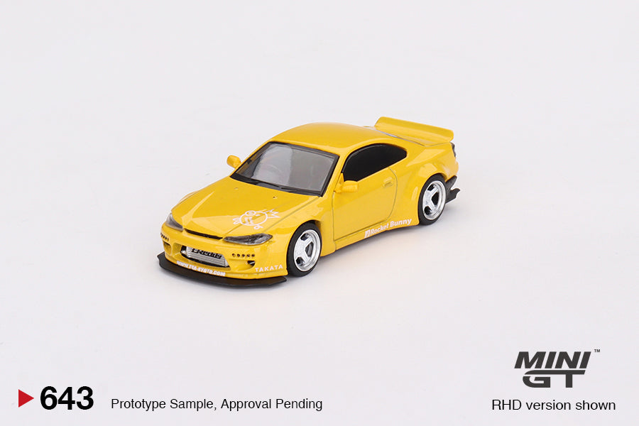 MINI GT MGT00643-R 1/64 Rocket Bunny Nissan シルビア(S15) イエロー