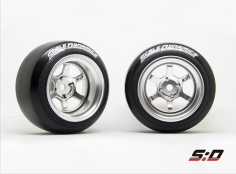 スケールダイナミクス V16D 6スポーク アルミシルバー 2個入り