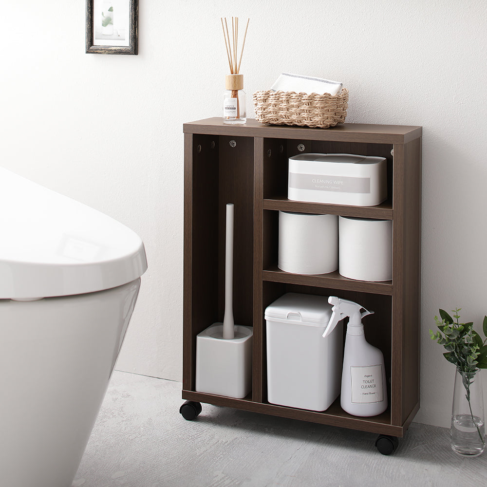 トイレ収納ラック/ トイレの小物を一気に収納！シンプルモダンなトイレ