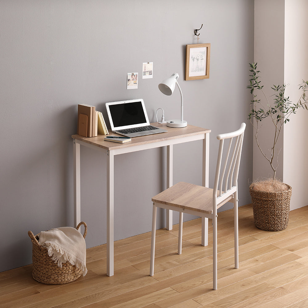 コンセント付き デスクチェアセット [幅80cm]/コンパクトデスク＋