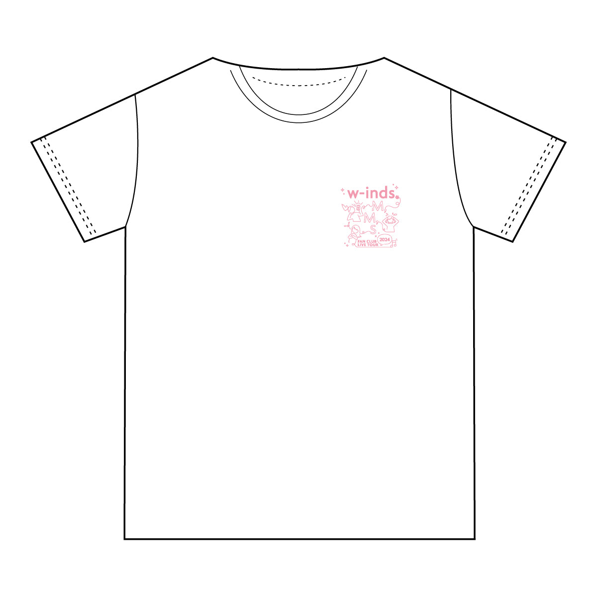w-inds. FAN CLUB LIVE TOUR 2024〜M,M,S〜 Tシャツ(ホワイト
