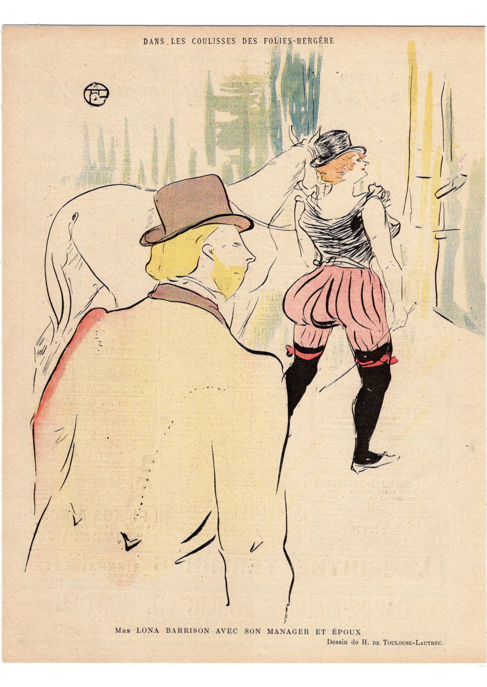 トゥールーズ＝ロートレック ≪フォリ・ベルジェールの楽屋≫ 1897年