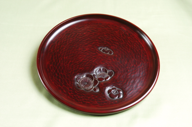 鎌倉彫 浩湖堂 丸盆 梅チラシ 尺 商品詳細 鎌倉彫通販の鎌倉彫どっと