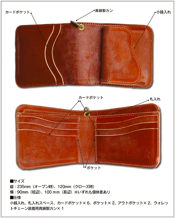 送料無料商品】革蛸謹製台形ショートワレットサードタイプ豆蛸 商品
