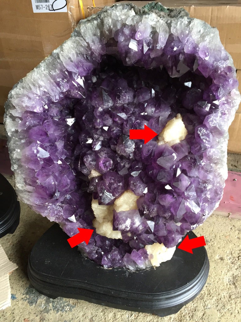 アメジストと共生するカルサイト | 銀座東道天然石専門店 業績No.1