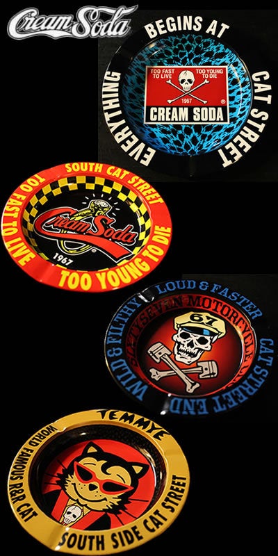 クリームソーダ・ブリキ灰皿＆ロカビリーベース・バイブル♪ | CREAM SODA