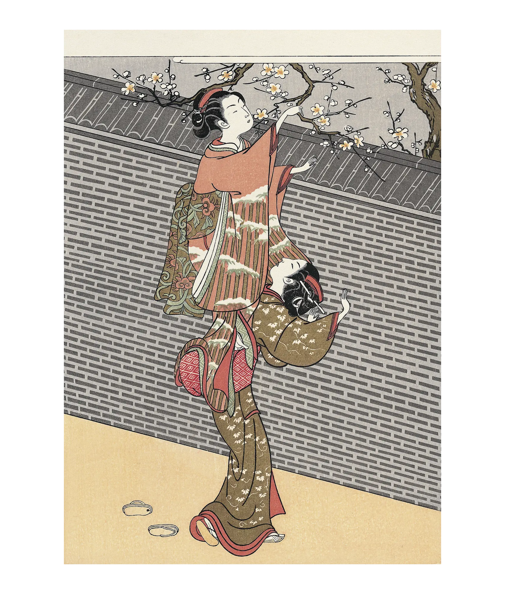 Suzuki Harunobu（鈴木春信） 鈴木春信「梅折る美人」｜オンライン