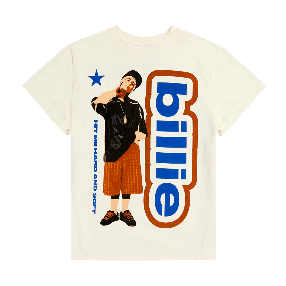 Lean HIT ME HARD AND SOFT: THE TOUR 2025 White T-Shirt - Billie