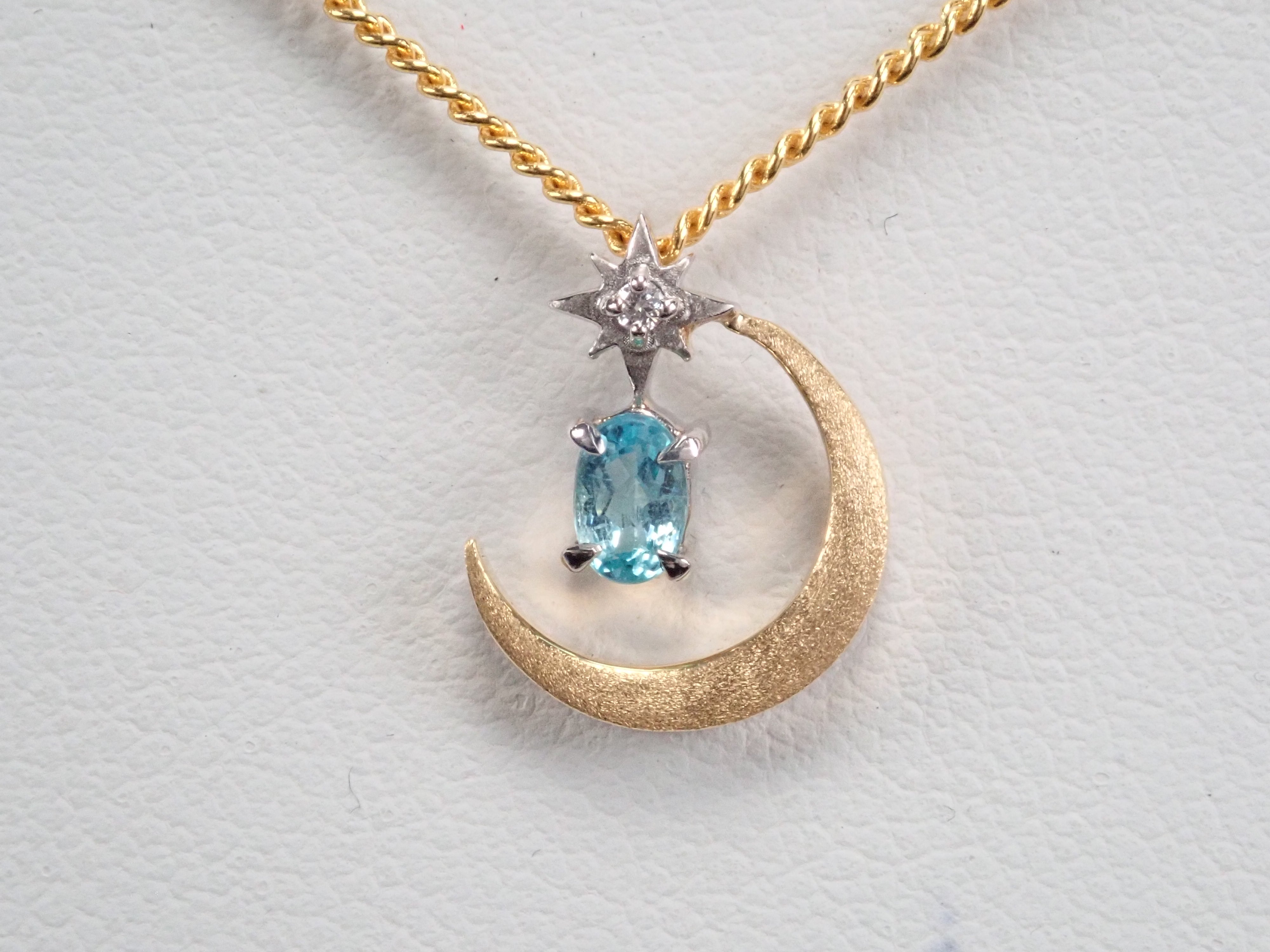 K18/Pt950 ブラジル産パライバトルマリン 0.194ct ペンダントトップ