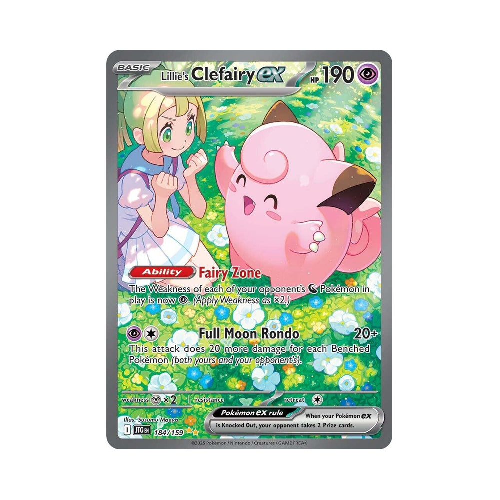 2025 Pokemon JTG-EN - Lillie's Clefairy Ex #184 - Journey Together