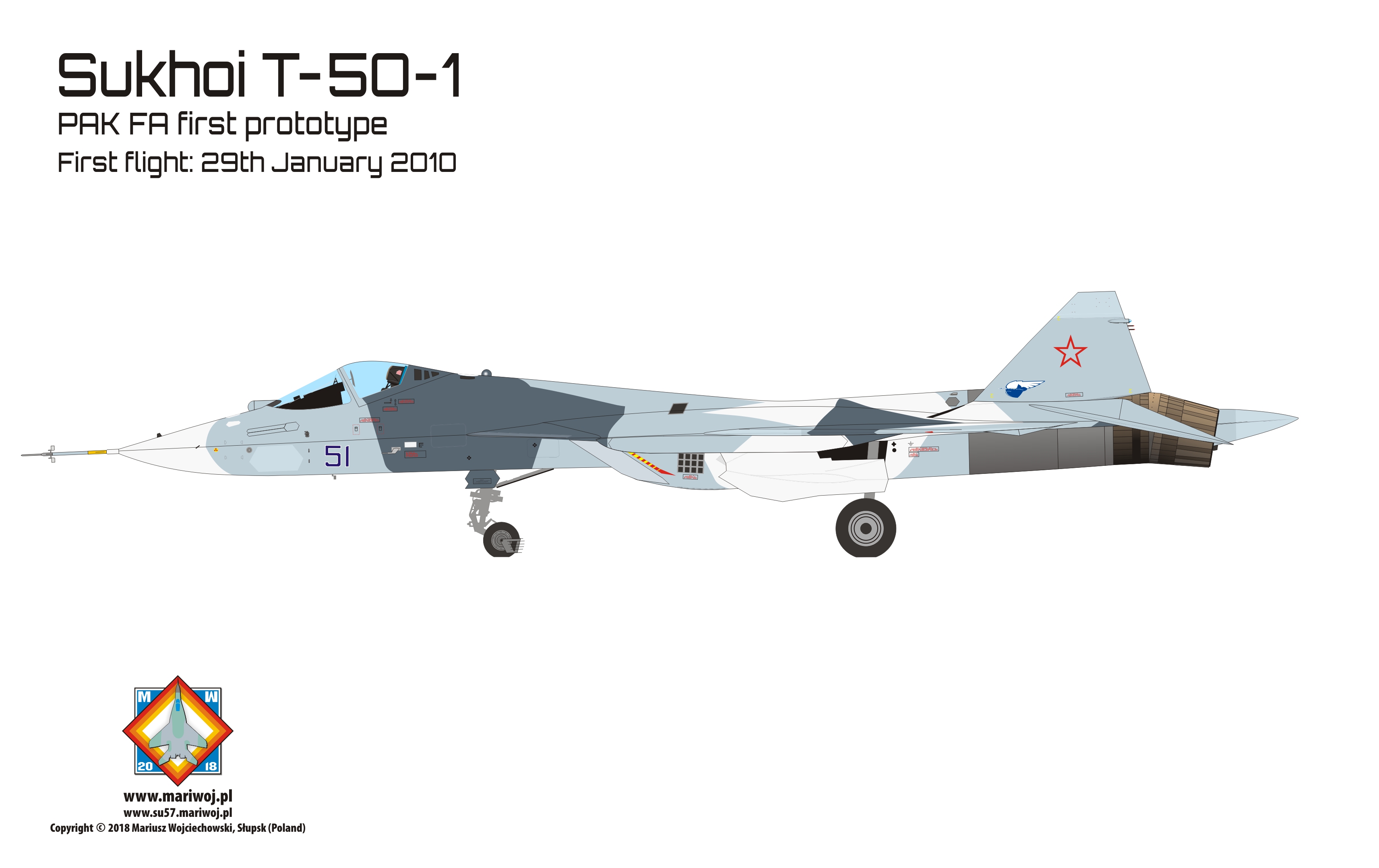Sukhoi Su-57 in colours (PAK FA, Prospective Frontline Aviation