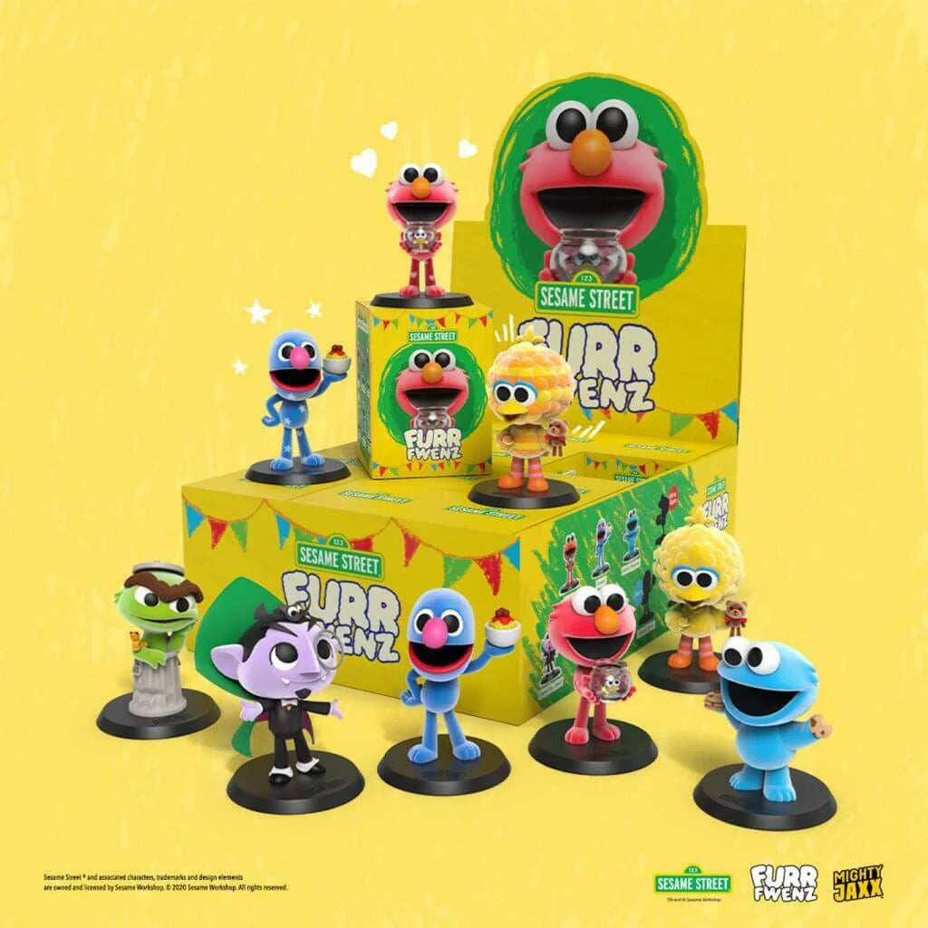 Mighty Jaxx Furr Fwenz: Sesame Street Flocked Blind Box Figures