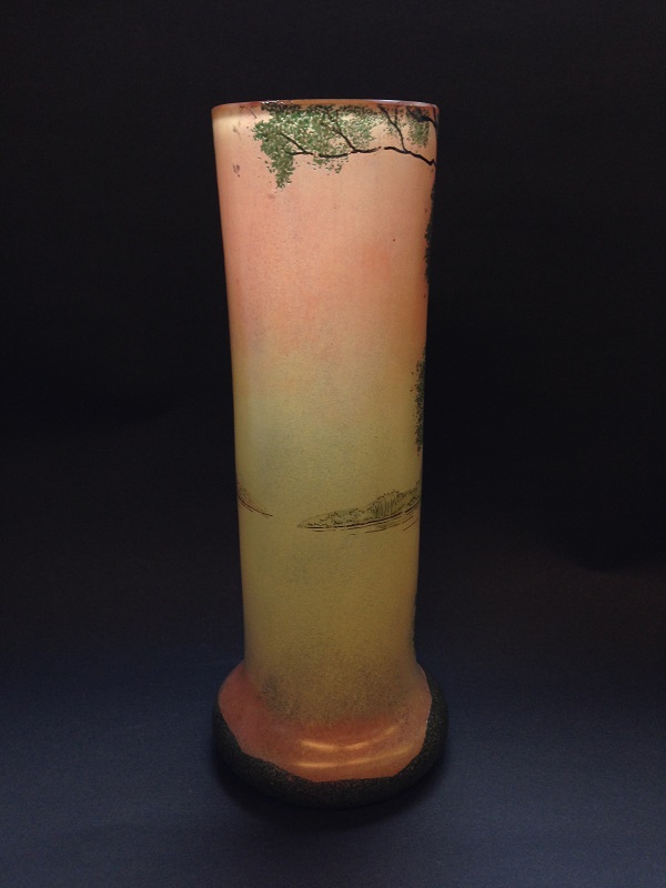 フランスアンティーク ルグラ・アールヌーボー エナメル彩風景 - Grand