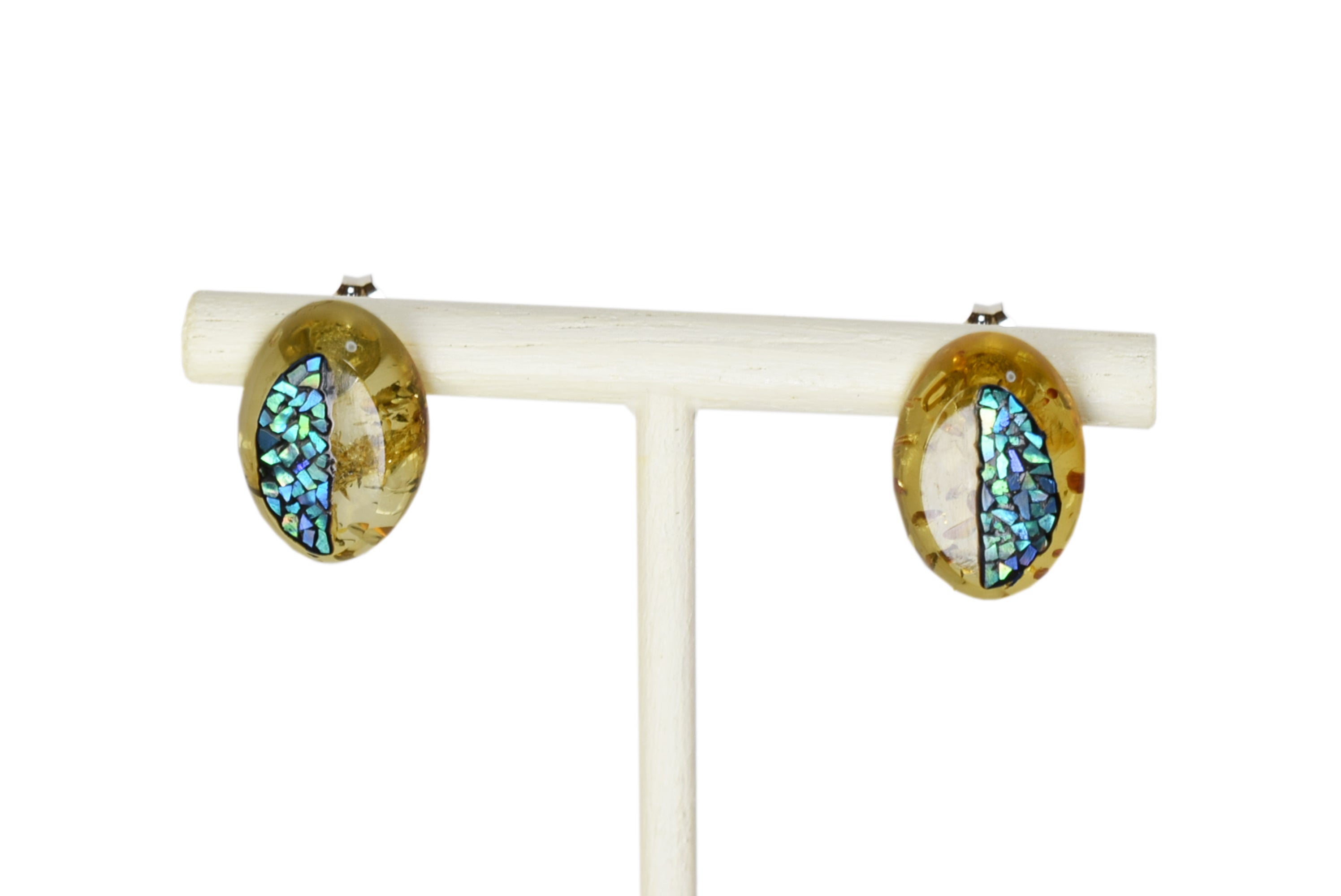 螺鈿×琥珀 MAMORIピアス – SAGARADEN NOMURA