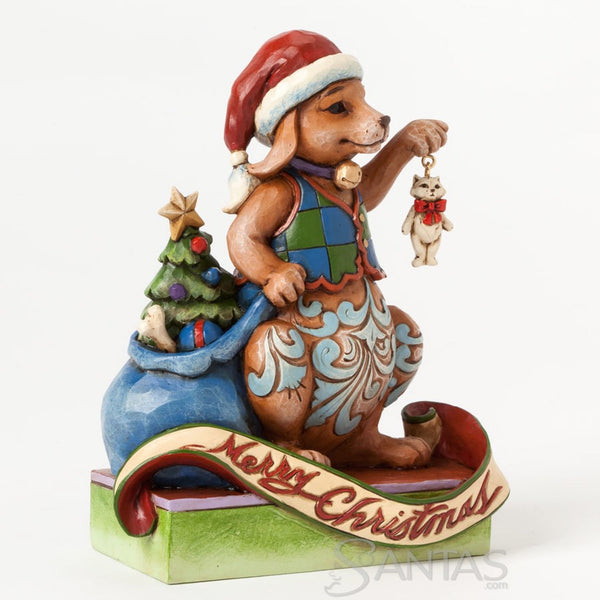 Enesco Jim Shore Christmas Dog Decorating Tree 4041095 | santas.com