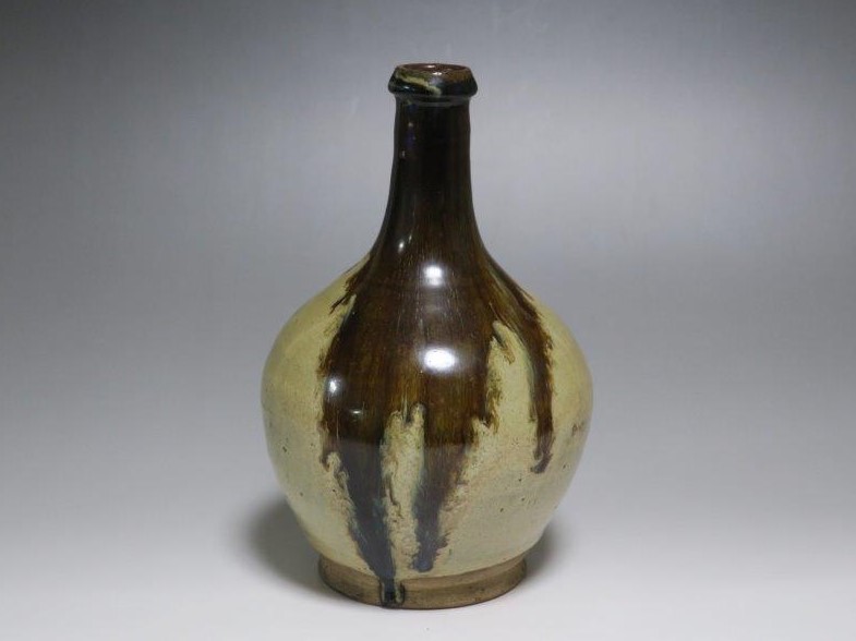 相馬 壺 徳利 花器 一輪挿し 民藝 飾り壺 時代物 窯傷 美品 相馬 壺