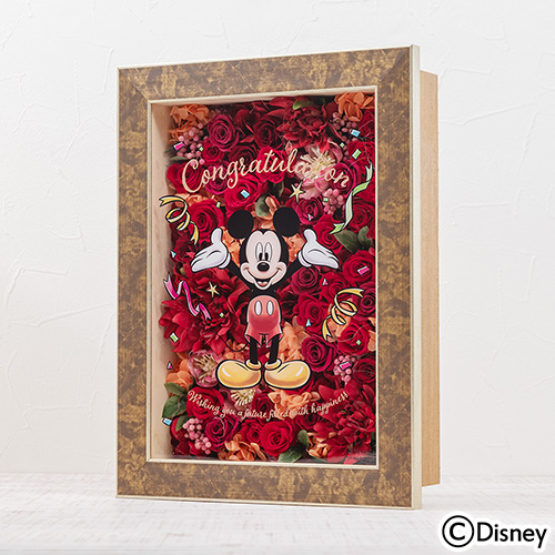 ディズニー フラワーフレームアート「Congratulation（ミッキーマウス