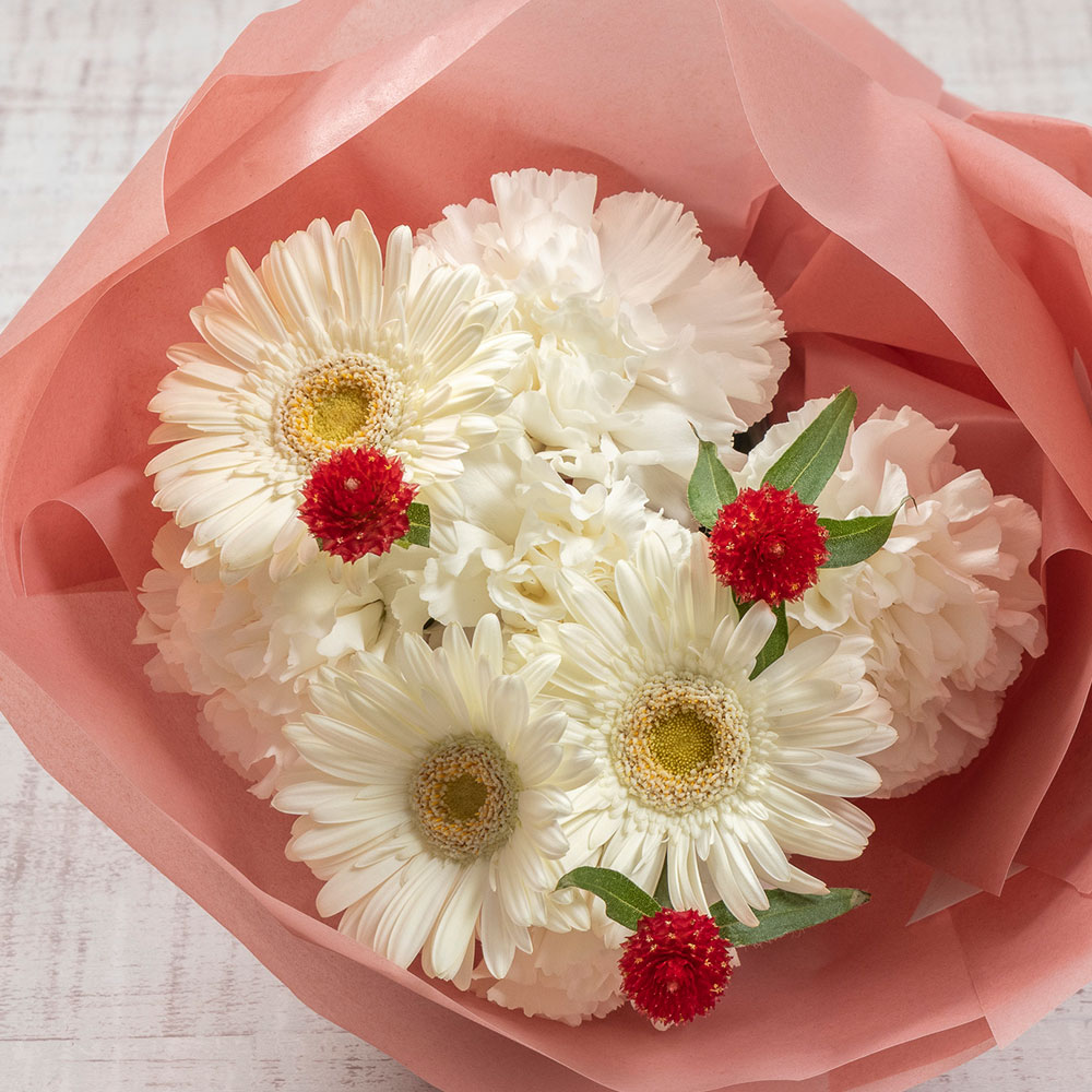 サブレミシェル「ケーキサブレ4個入り」と花束のセット | 花・花束を