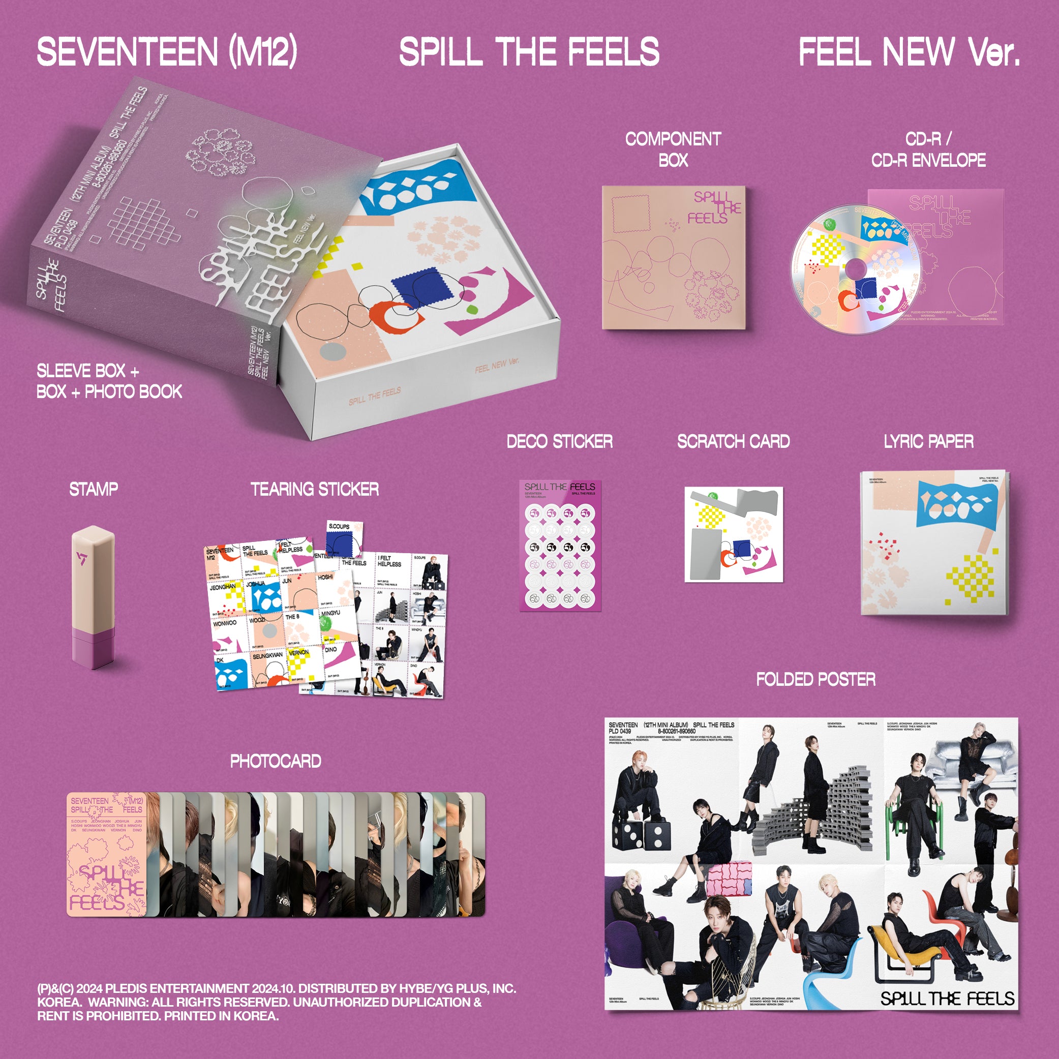 SEVENTEEN 12th Mini Album 'SPILL THE FEELS' FEEL NEW Ver