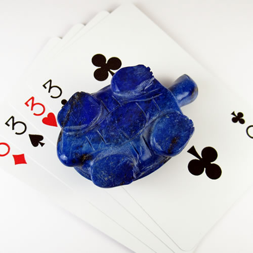 ラピスラズリ 亀 手彫りカービングbd551 - 御徒町の宝石屋 ジュエリー