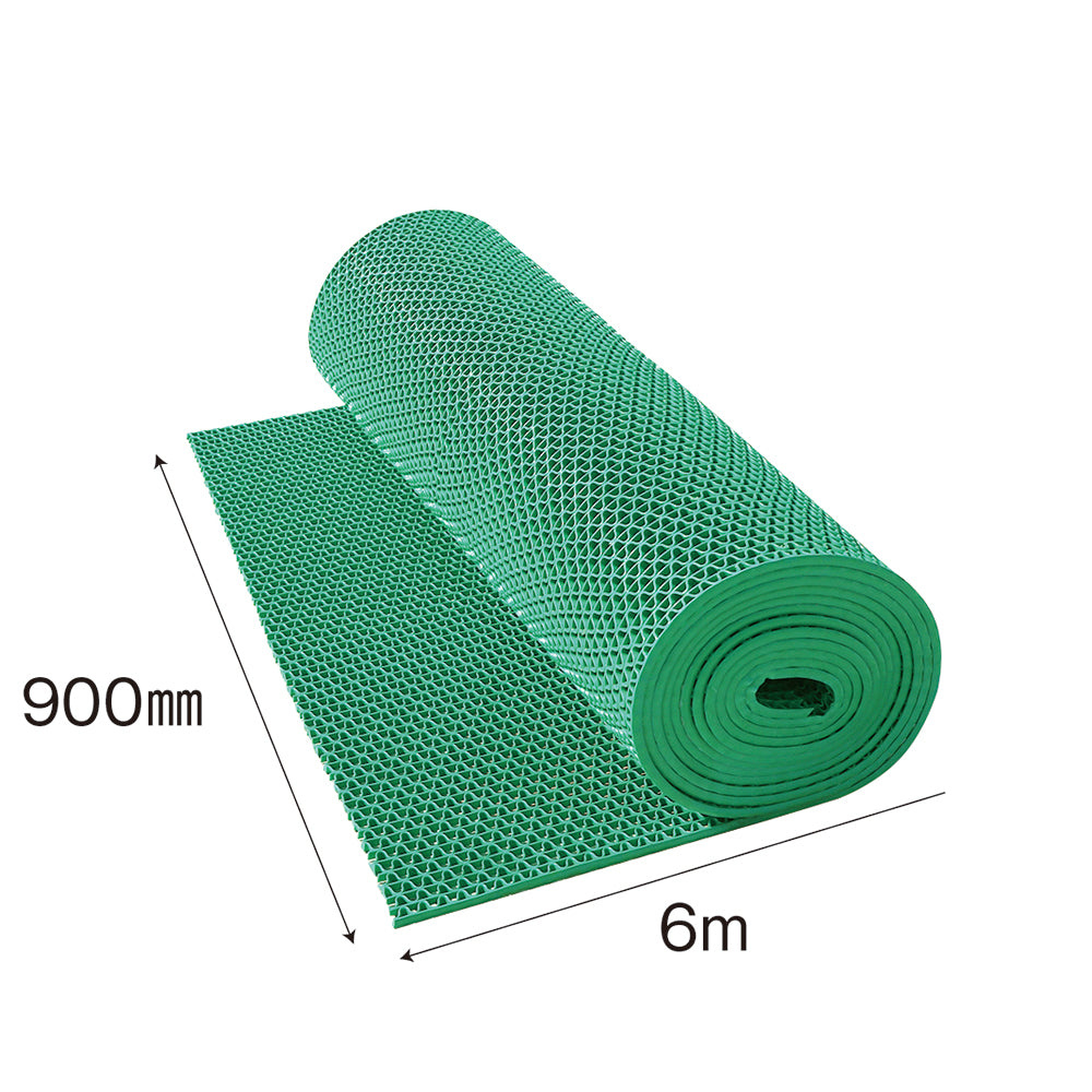 安全歩行マット8mm 900mm×6M グリーンは入荷後の出荷となります