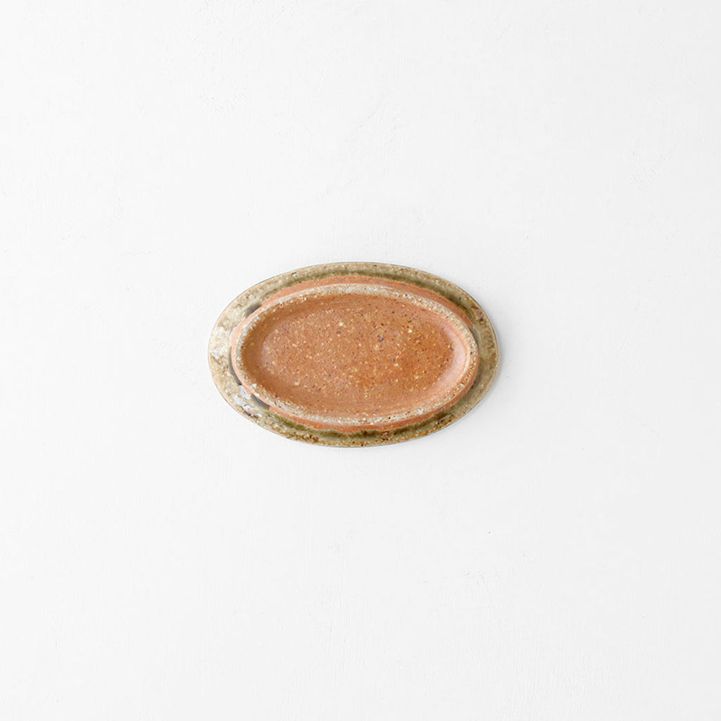 宮城陶器 オーバル 小 灰釉 – 雨晴/AMAHARE