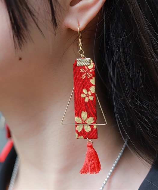 桜×タッセルピアス | axes femme online shop