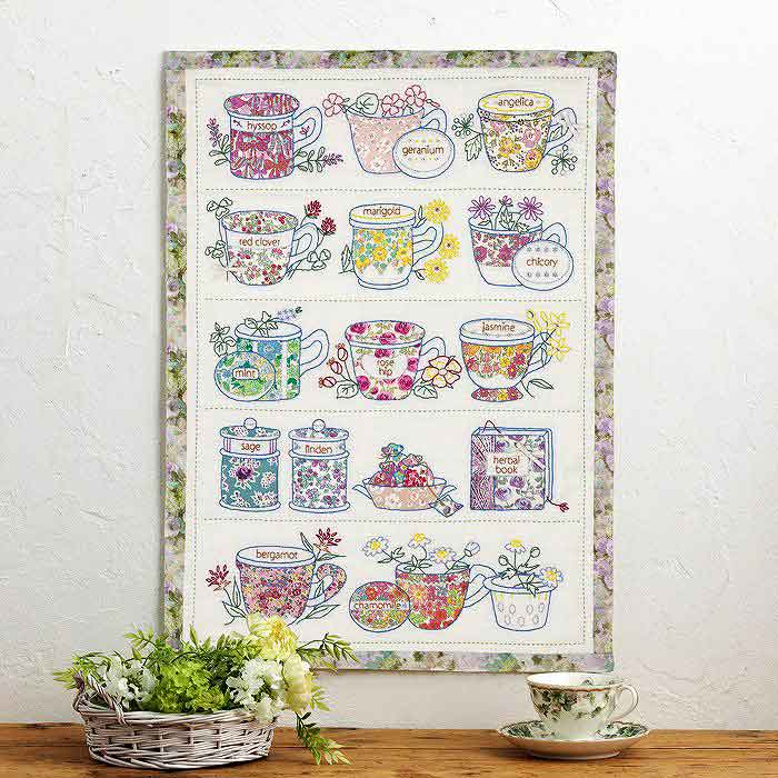 ☆［ホビーラホビーレ］アップリケタペストリー＜ハーブティー＞材料