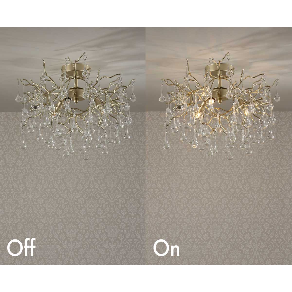 LAURA ASHLEY ローラアシュレイ 3灯シャンデリア GCH006-3