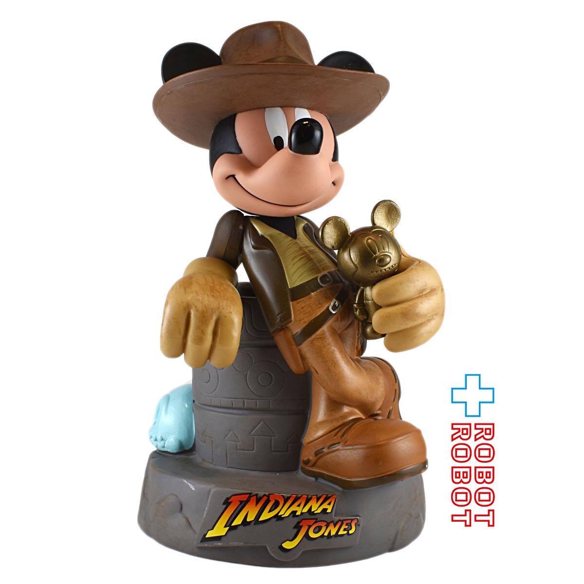 ミッキーマウス インディ・ジョーンズ ソフビ貯金箱 ディズニーパーク