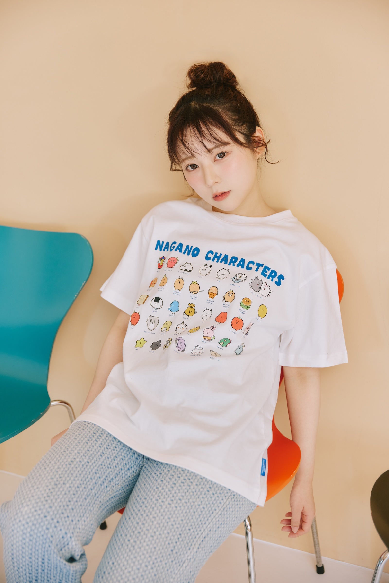 ナガノキャラクターズ Tシャツ 集合 ホワイト