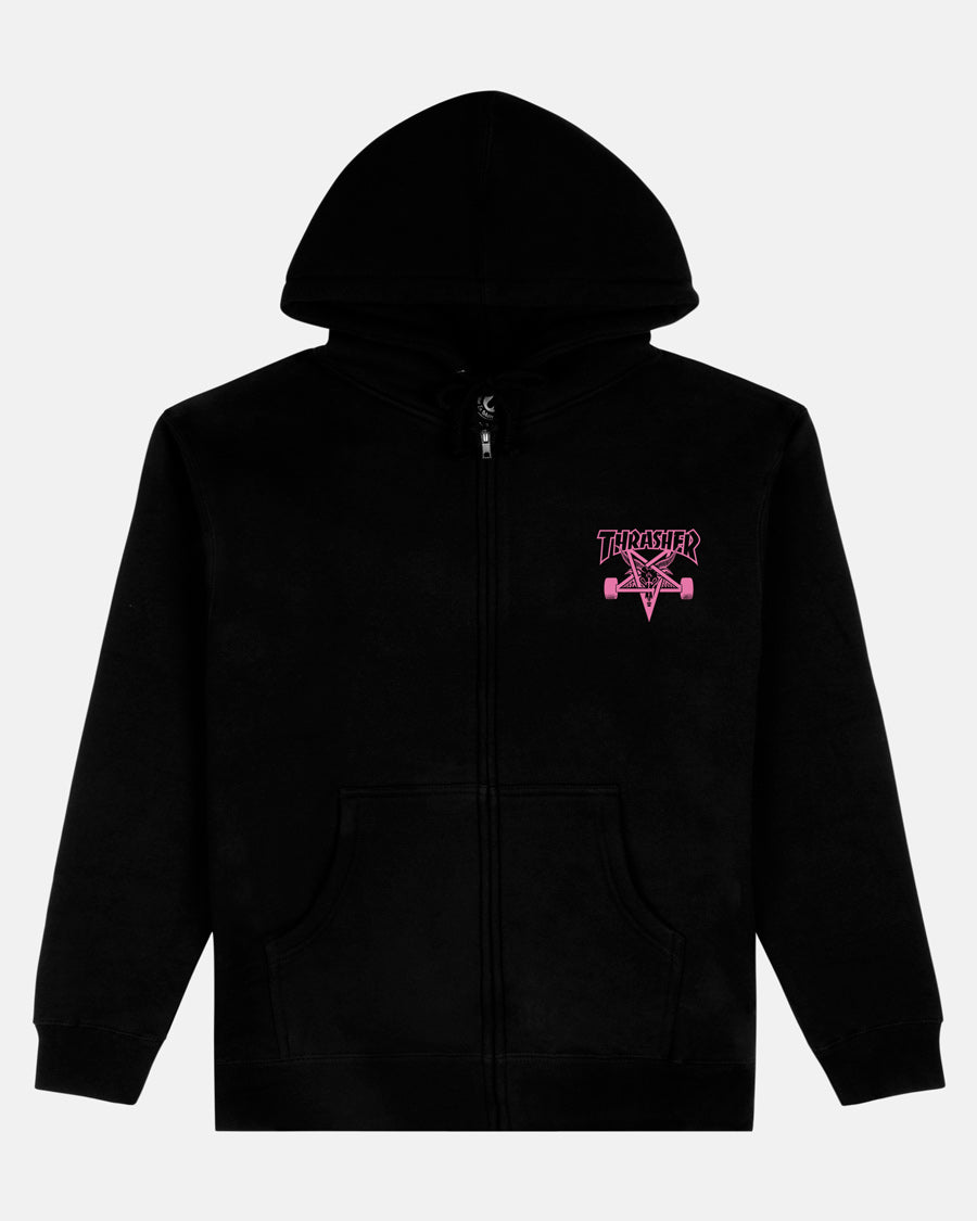 SKATEGOAT - ZIP HOODIE - BLACK/PINK – Thrasher Magazine