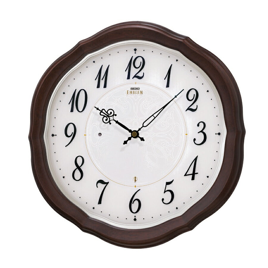 セイコー エムブレム 電波 掛け時計 HS544B クオーツ 電池式 クロック
