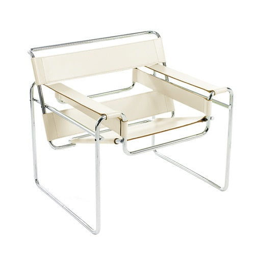 Breuer Collection Wassily Lounge Chair ホワイトベージュ W790mm