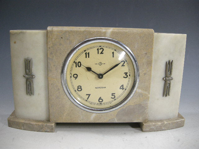 精工舎 大理石 置時計 丸型硝子枠 – smileantiques