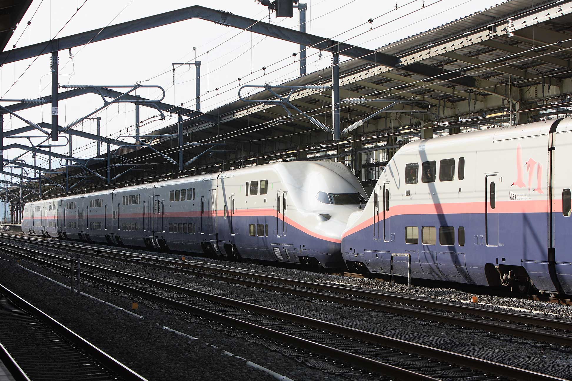 上越新幹線E4系新塗装（朱鷺帯）で最後のお勤め！？ | 電車のページ